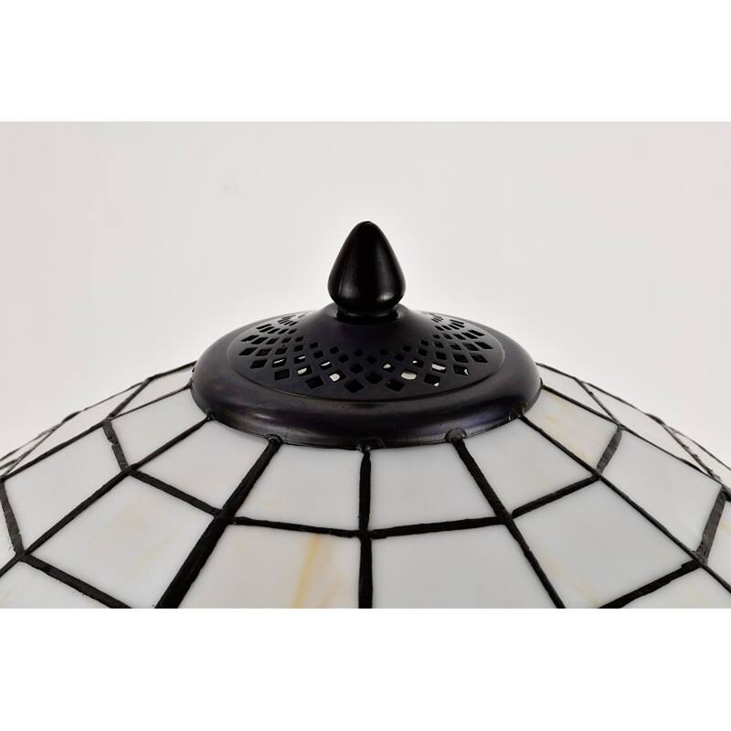 Akiko 3-light Blue Glass 21-inch Double-lit Tiffany-style Table Lamp