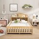 preview thumbnail 30 of 39, Full-Size Montessori Floor Bed with Bookcases & Blackboards, Solid Wood Design for Kids with Guardrails & Storage, Grey