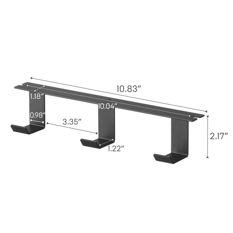 Yamazaki Home Under-Desk Hanger, Steel - L 2.36 x W 10.83 x H 2.17 inches