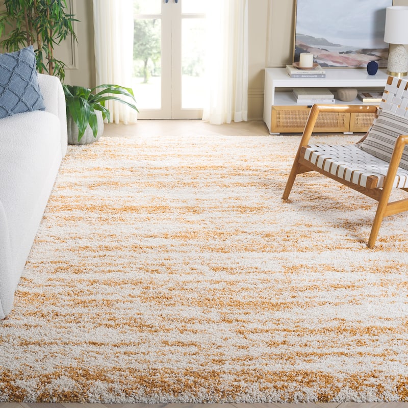 SAFAVIEH Hudson Shag Lulzime Modern Abstract 2-inch Thick Rug