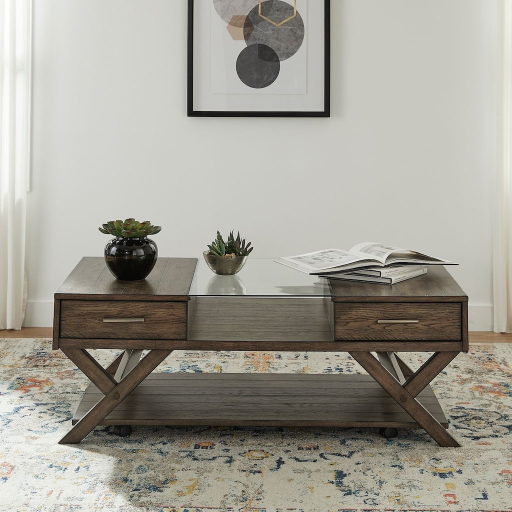Lennox Weathered Chestnut Display Cocktail Table