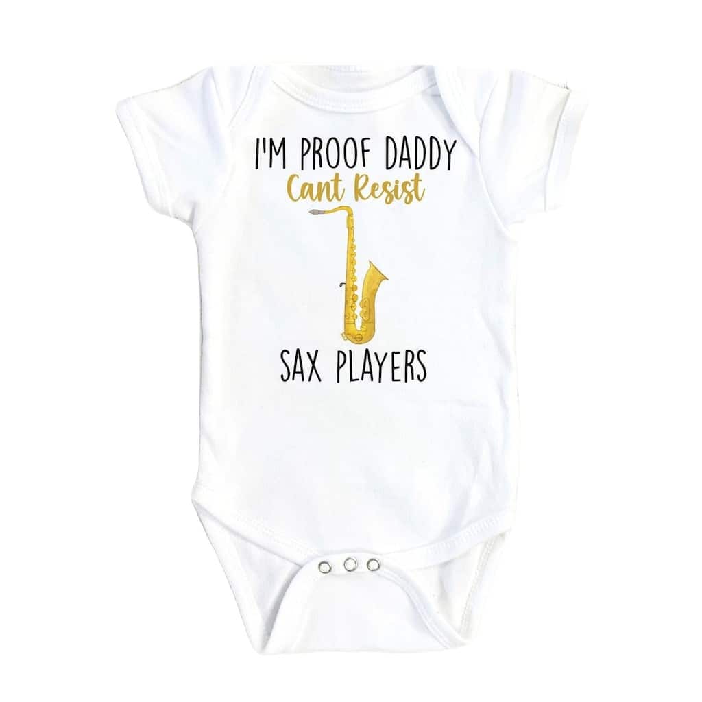 Saxophone Daddy - Baby Boy Girl Clothes Infant Bodysuit Funny Cute Newborn