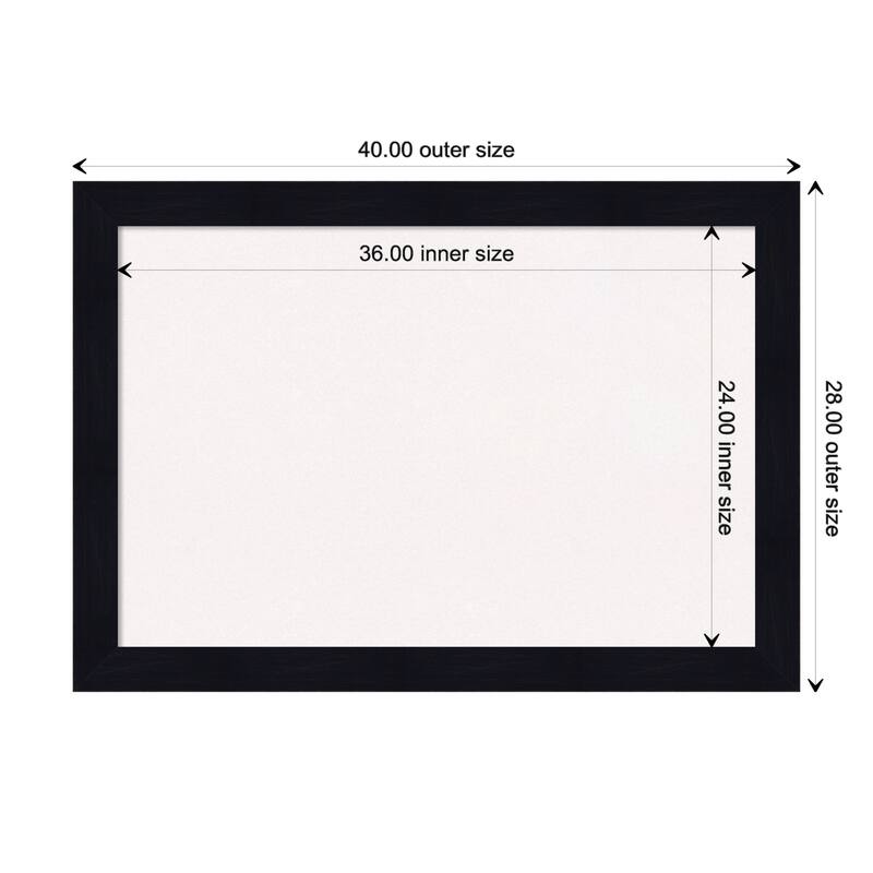 Shiplap Navy Wood Framed White Corkboard Bulletin Board - Board Size 36x24