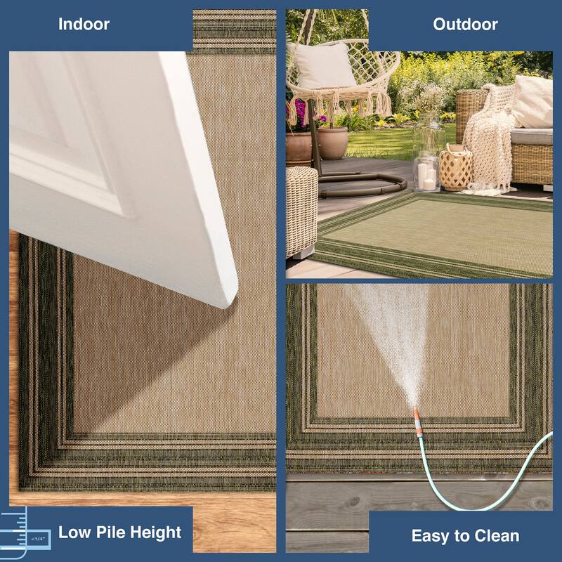 Liora Manne Carmel Multi Border Indoor/ Outdoor Area Rug