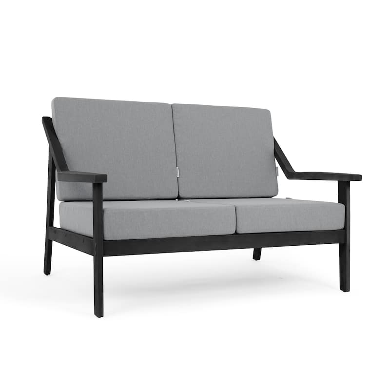 Outdoor Conversation Set Patio Cushioned Chair, Loveseat with Tables