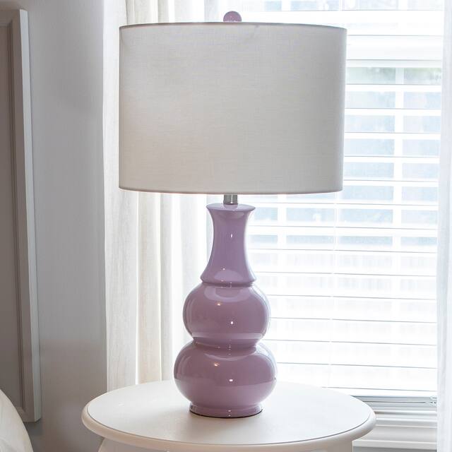Copper Grove Arans Table Lamp with Off-white Drum Shade (26.5)