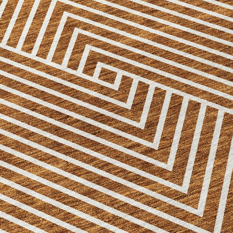 HomeRoots Geometric Transitional Rectangle Outdoor Rug