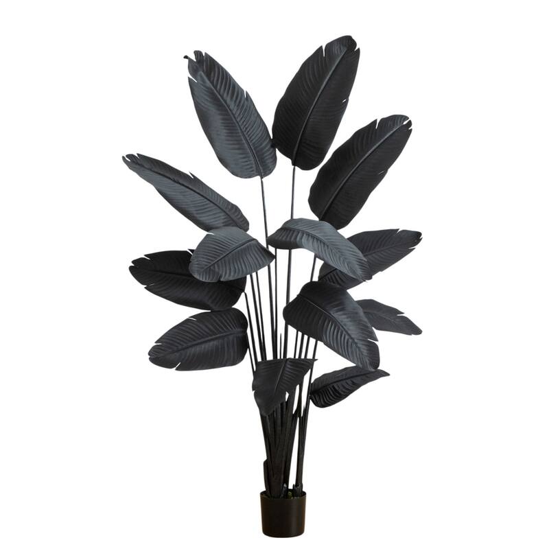 Travelers Palm Artificial Halloween Tree - 6' - Black