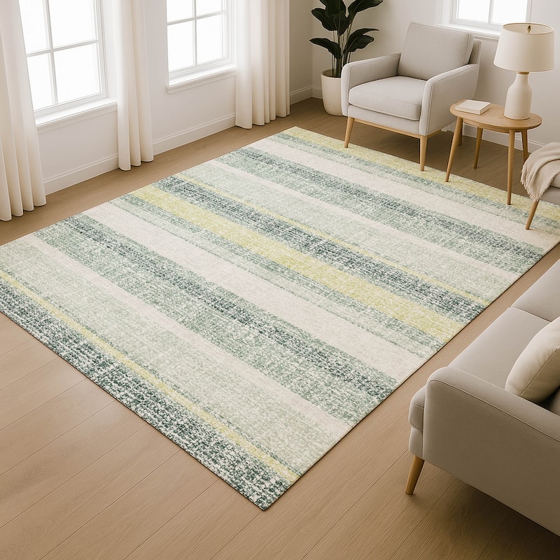 Premium Washable Super Soft Vintage Stripe Mayfield Rug