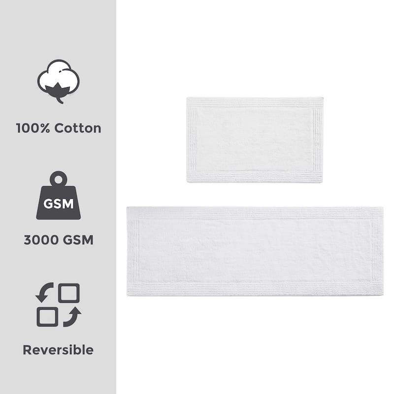 Madison Park Signature Splendor 100-percent Cotton Tufted 3000 GSM Reversible Bath Rug
