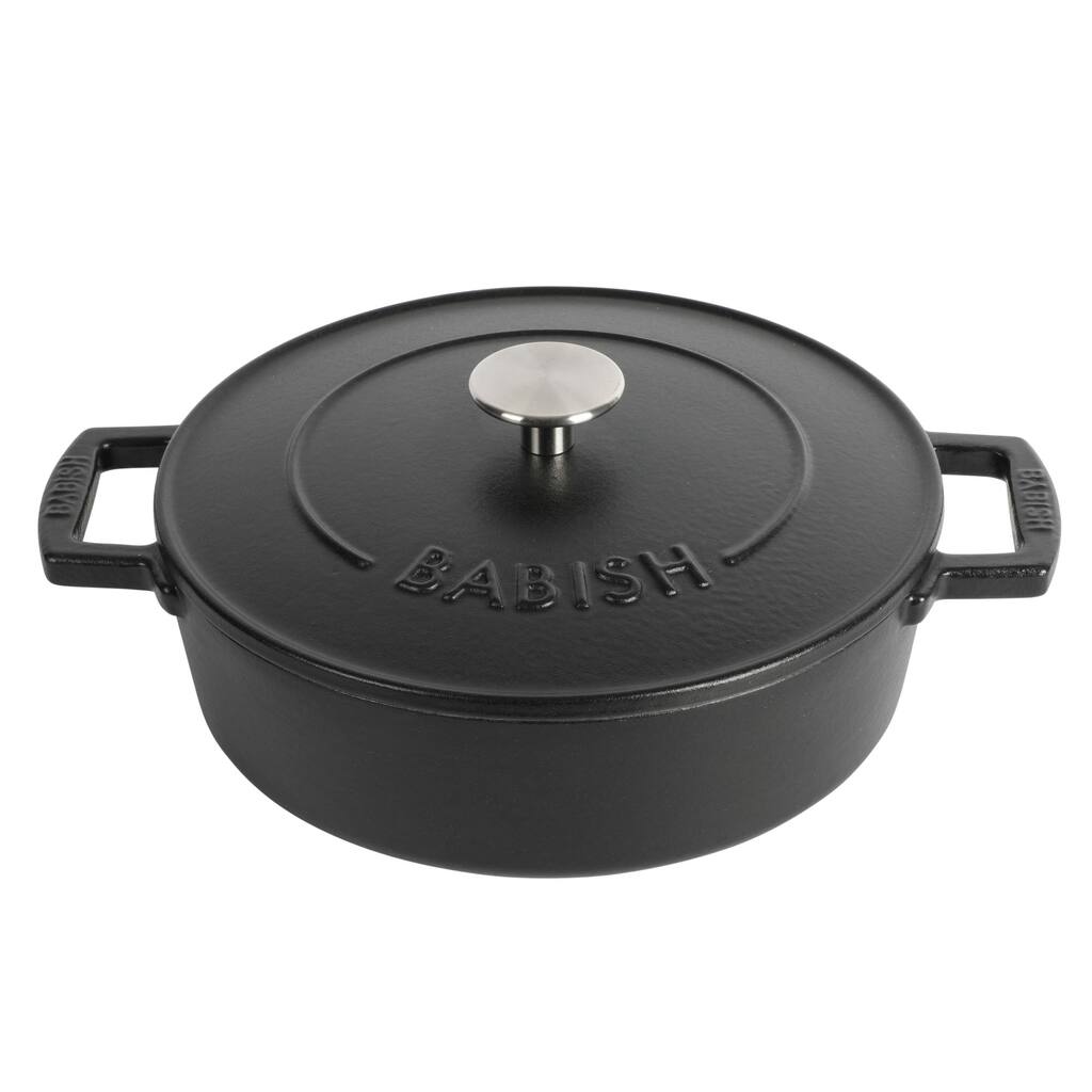 Babish 3 Qt Matte Enamel Cast Iron Braiser