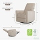 preview thumbnail 9 of 23, Evolur Harlow Deluxe Upholstered Plush Seating Glide Rocker
