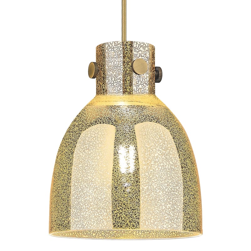 Innovations Lighting 410-1PS-G412-8ME Newton Bell 8" Wide Cord Hung - Brushed Brass