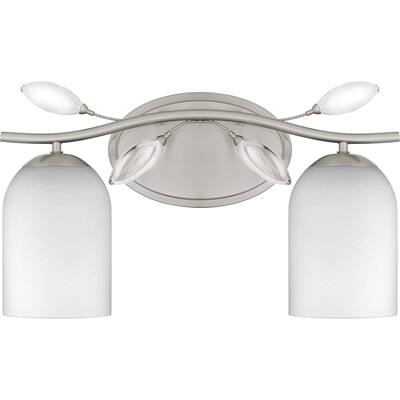 Ulysses 2-Light Brushed Nickel Bath Light