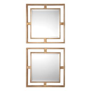 Uttermost Allick Set of (2) 18" Square Decorative Wall Mirrors