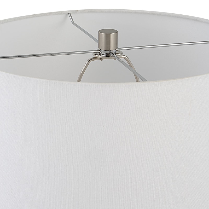 Glass Table Lamp with Crystal Foot - 29"