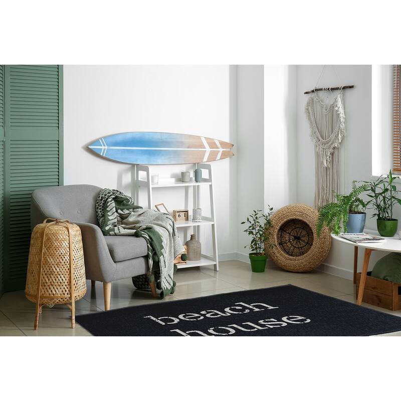 Beach House Nautical Chenille Rug