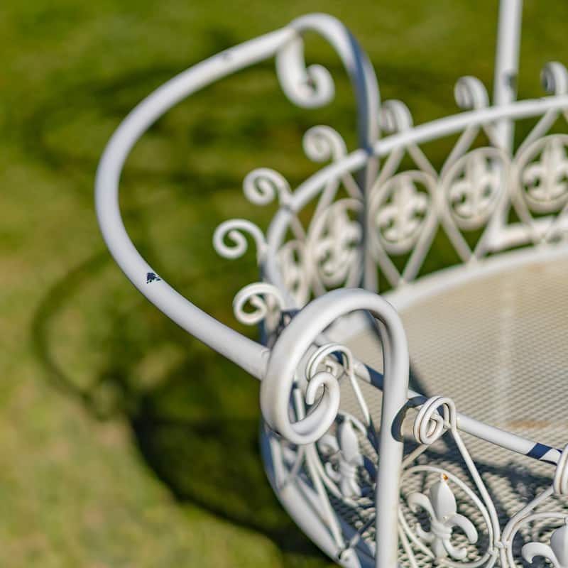 Parisian Inspired Flower Cart with Fleur-De-Lis Details