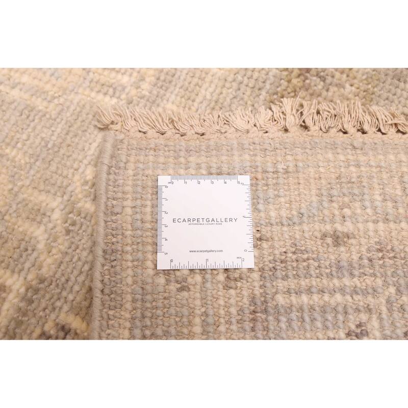 ECARPETGALLERY Hand-knotted Kavya Oushak Grey Wool Rug - 9'0 x 12'0