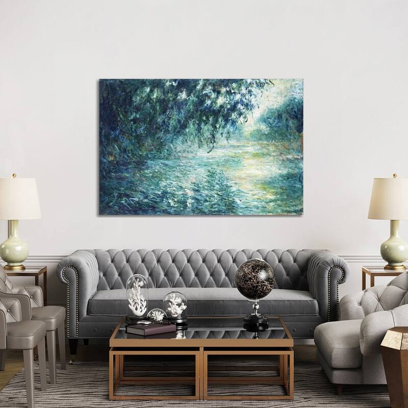 iCanvas "Morning on the Seine, near Giverny" by Claude Monet Canvas Print