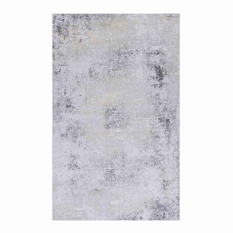 Modern Stylish Multi-Color Washable Rug - 8'x 10' - Gray