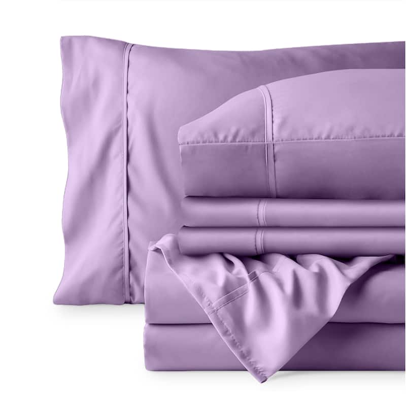 Bare Home Microfiber Deep Pocket Sheet Set w/ 2 Extra Pillowcases