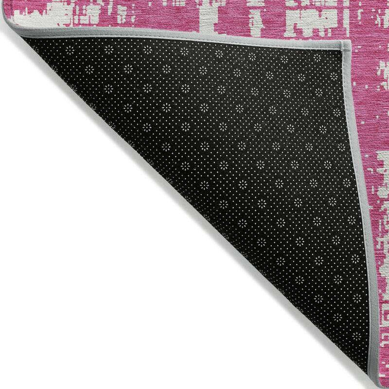 Machine Washable Indoor/ Outdoor Chantille Abstract Solid Rug