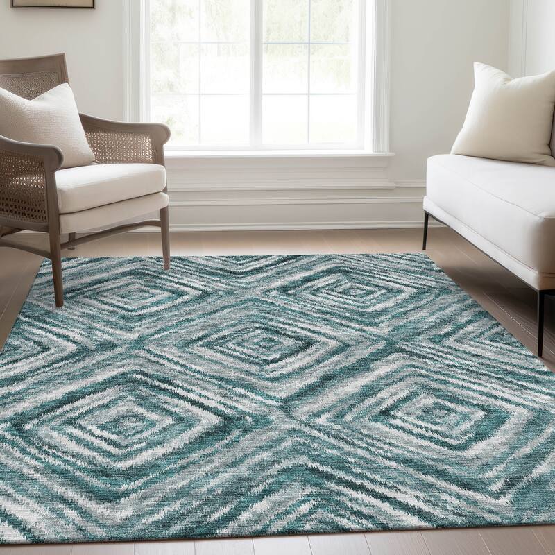 Machine Washable Indoor/ Outdoor Chantille Moroccan Boho Contemporary Rug