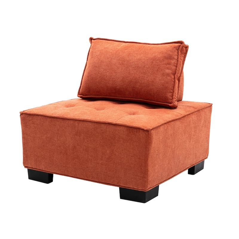 Living Room Ottoman - Orange