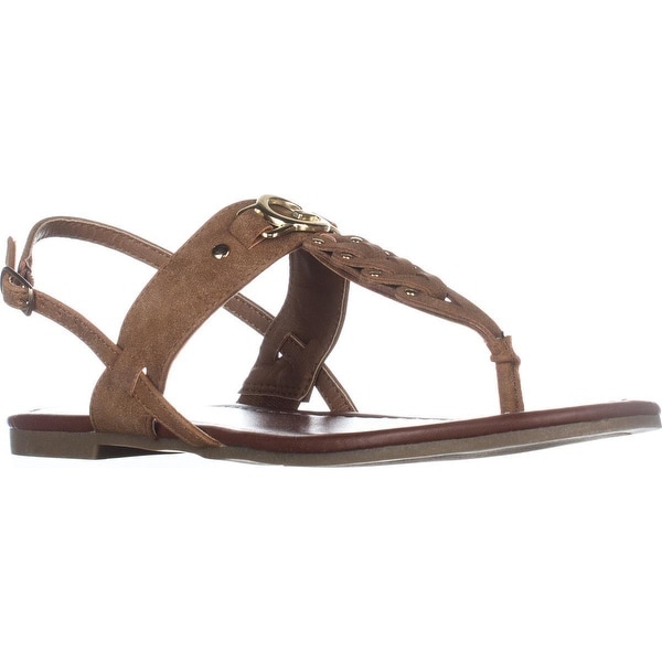G Guess Liberty Flat Sandals, Medium Natural