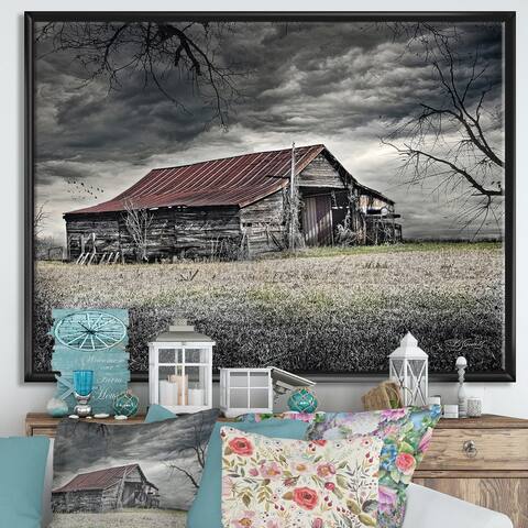 Porch & Den "Storm Barn" Framed Canvas Artwork Print