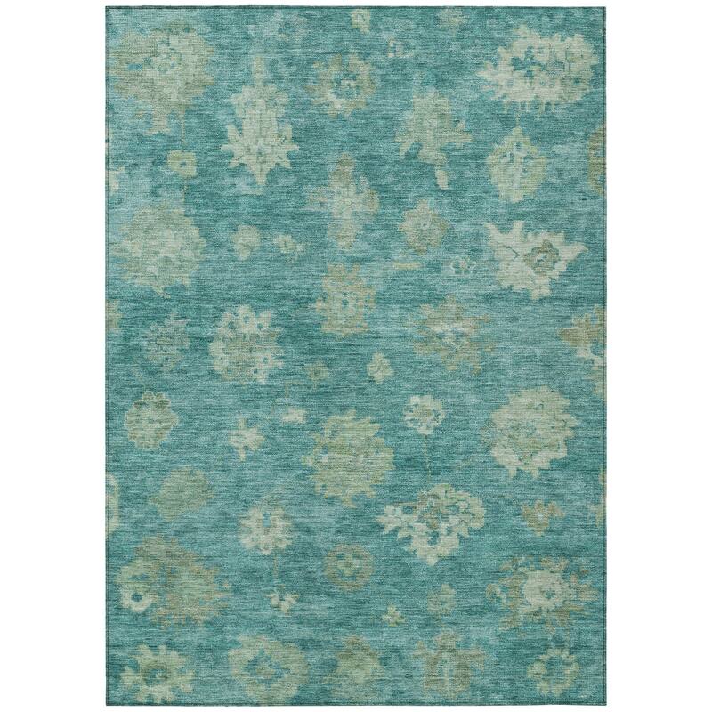 Machine Washable Indoor/ Outdoor Casual Traditional Chantille Rug