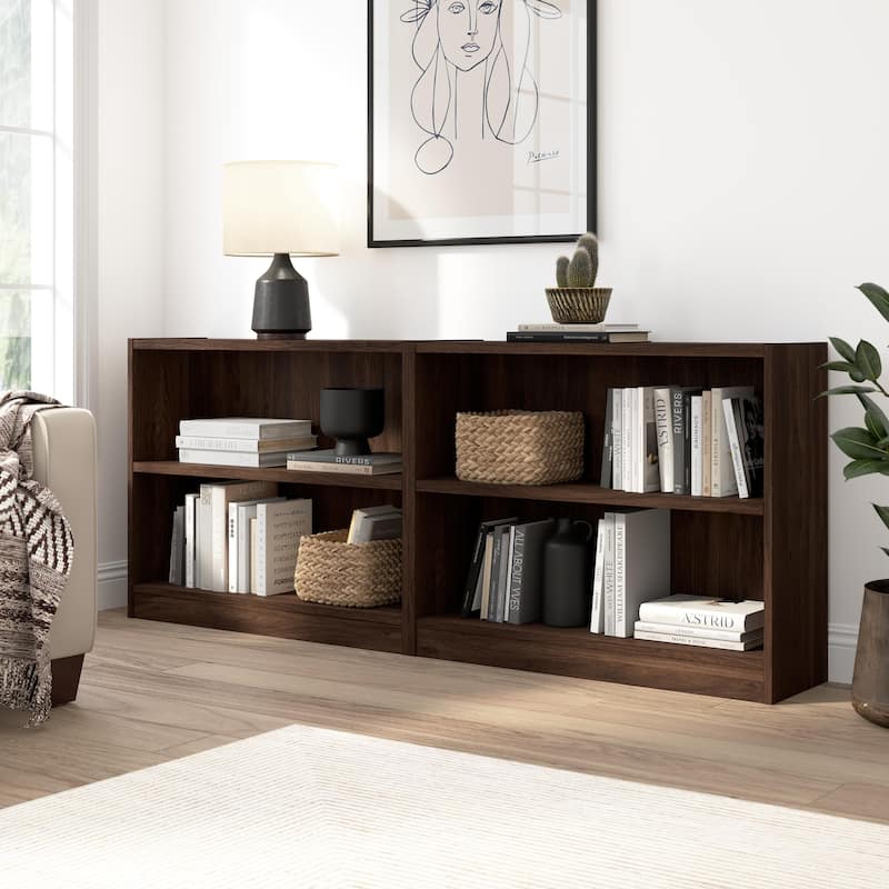 Universal Small 2 Shelf Bookcase Storage - Set of 2 by Bush Furniture.