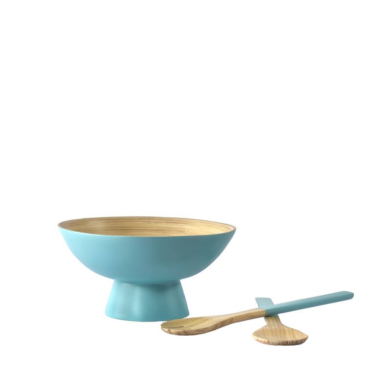 Tropics Bamboo Bowl and Utensil Set
