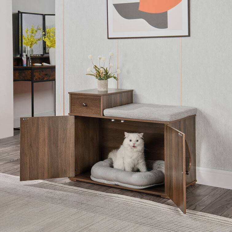 Cabinet Litter Box Hidden, Cat House