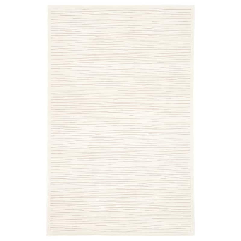 Linea Abstract Area Rug - 5' x 7'6" - White - Rectangle