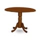 preview thumbnail 9 of 17, East West Furniture Round Table with Two 9-inch Drop Leaves (Finish Options available)