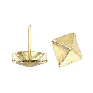 Uxcell Antique Gold Upholstery Nails — 30 Pcs Square Head Decorative Tacks For Furniture & DIY, 19mm Head, 21mm Tall - View #8
