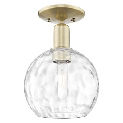 Innovations Lighting 716-1C-12-8 Athens Water Glass Semi-Flush Athens