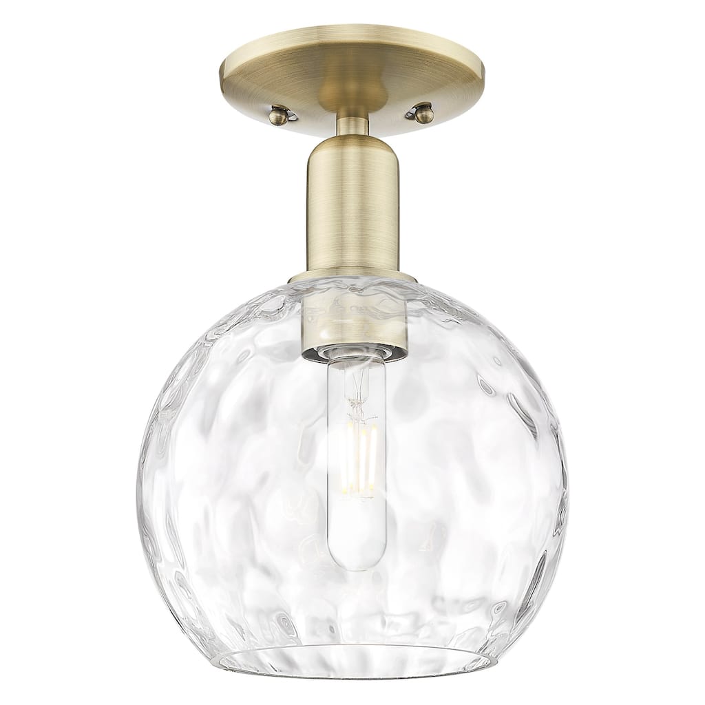 Innovations Lighting 716-1C-12-8 Athens Water Glass Semi-Flush Athens
