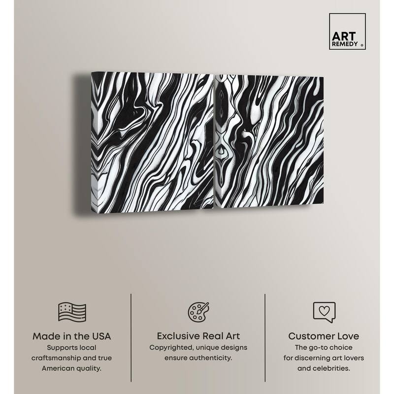 Abstract Lines Set Canvas Set of 2 by Art Remedy, Gallery Wrapped