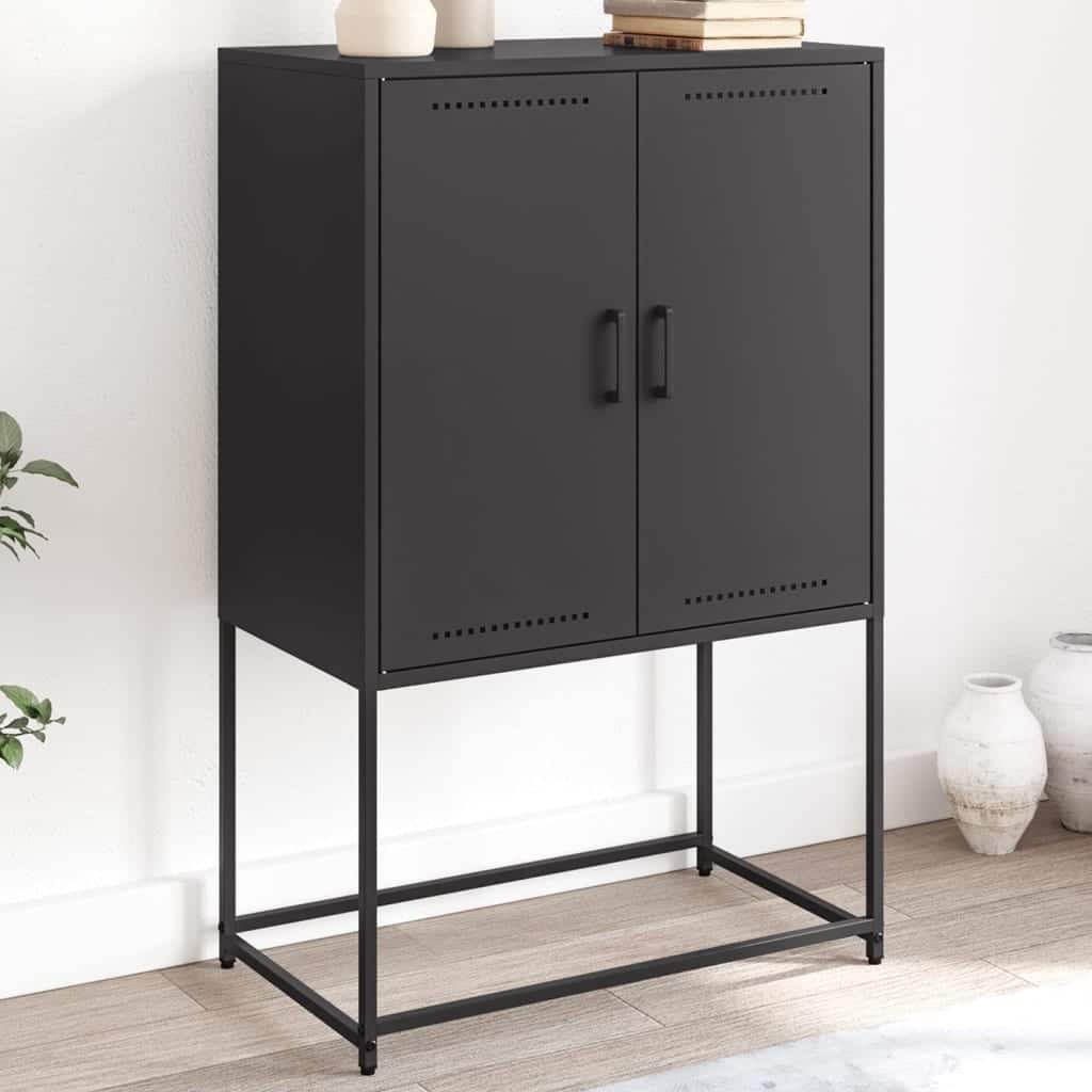 vidaXL Highboard Storage Side Cabinet Cupboard Living Room Furniture Steel - 26.9 x 26.9 x 42.1