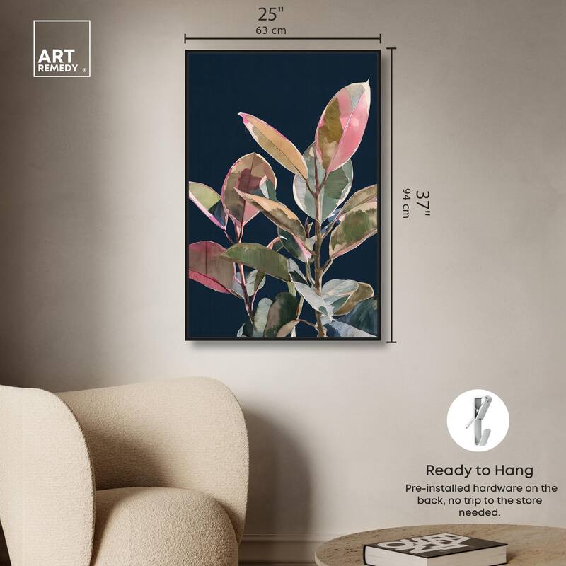 Fuchsia Frond II Canvas by Art Remedy