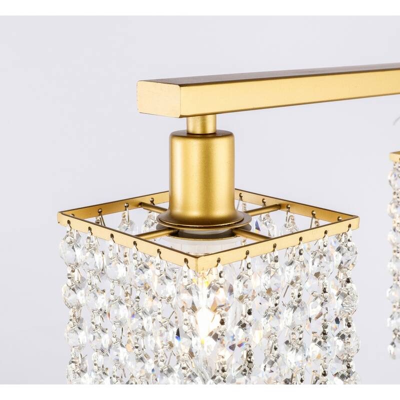 Olivia 2-light Glam Clear Crystals Vanity Light