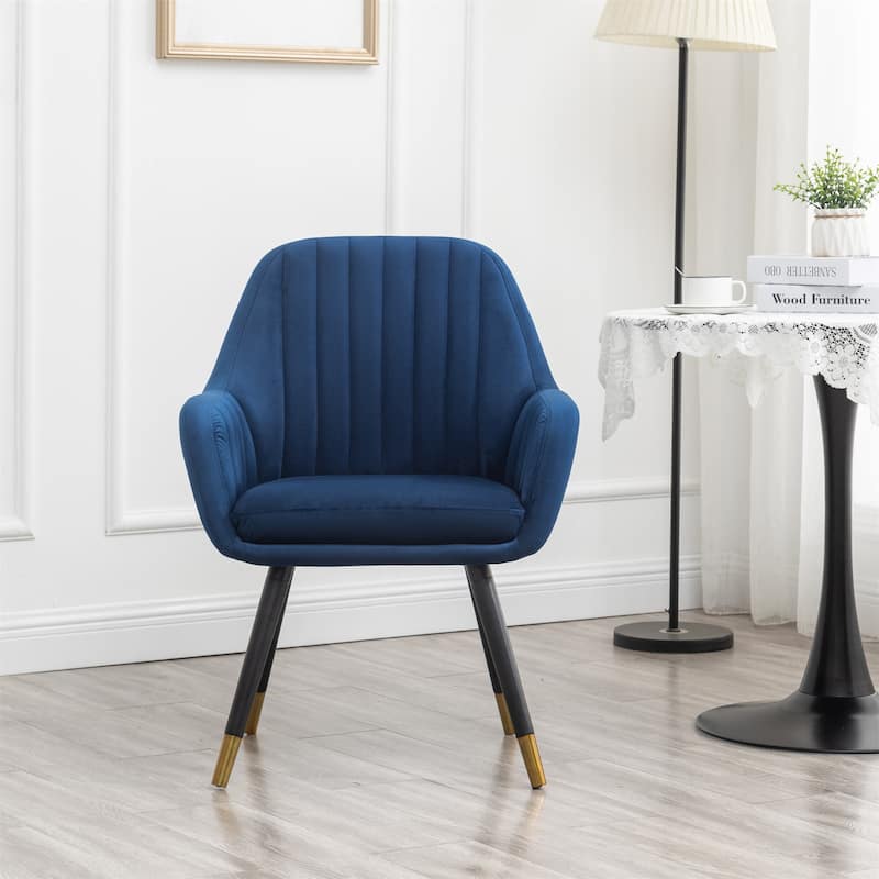 Contemporary Velvet Upholstered Accent Chair