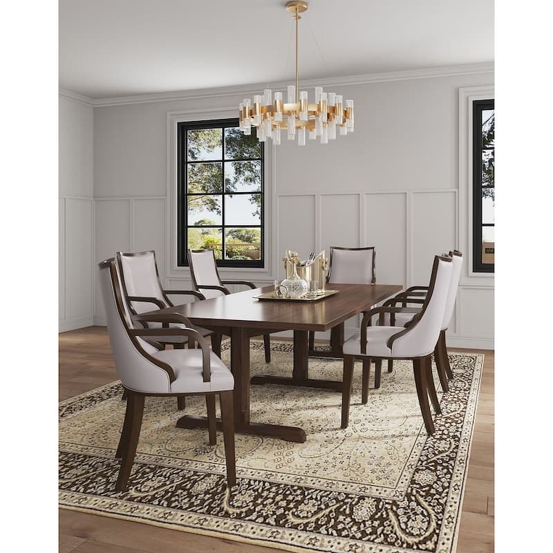 Manhattan Comfort Grand Faux Leather Dining Armchair