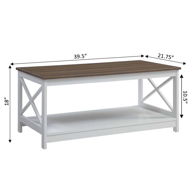 Convenience Concepts Oxford Coffee Table with Shelf