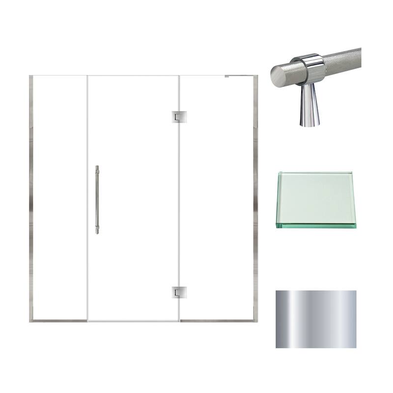 Transolid EHTF70287610C-BK Elizabeth 76" High x 70" Wide Hinged Semi