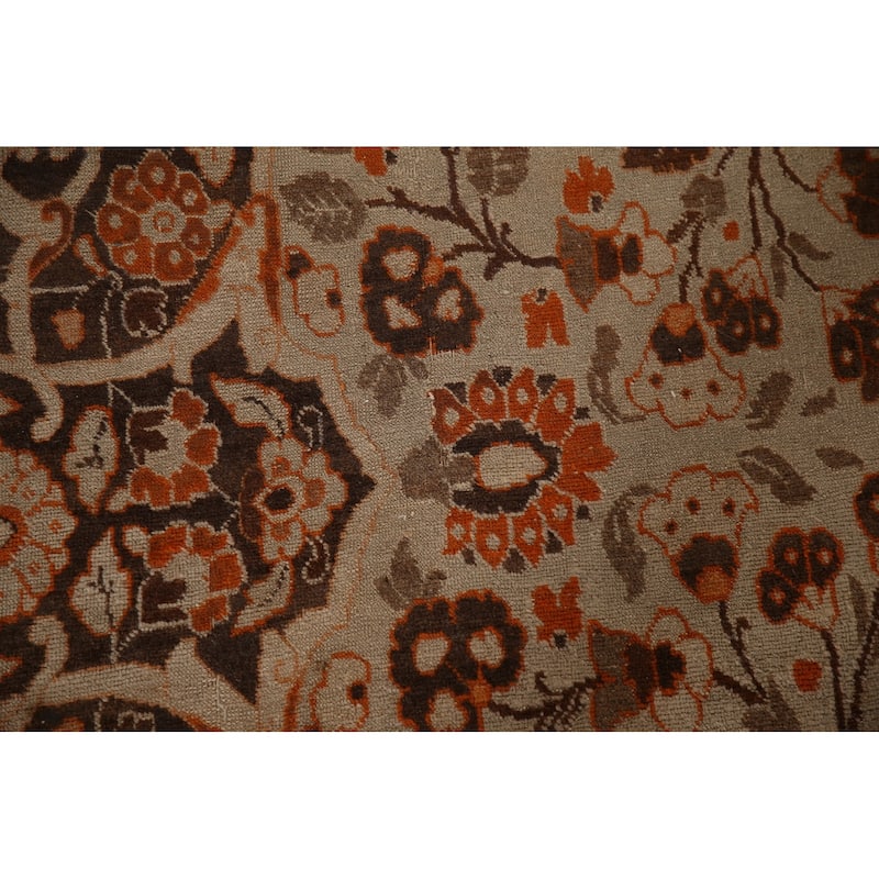 Antique Tabriz Haj Jalili Persian Rug Handmade Floral Wool Carpet - 13'5" x 18'9"