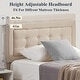 preview thumbnail 5 of 58, VECELO Tufted Upholstered Kids Bed with Adjustable Headboard,Twin Size Bed Set of 2